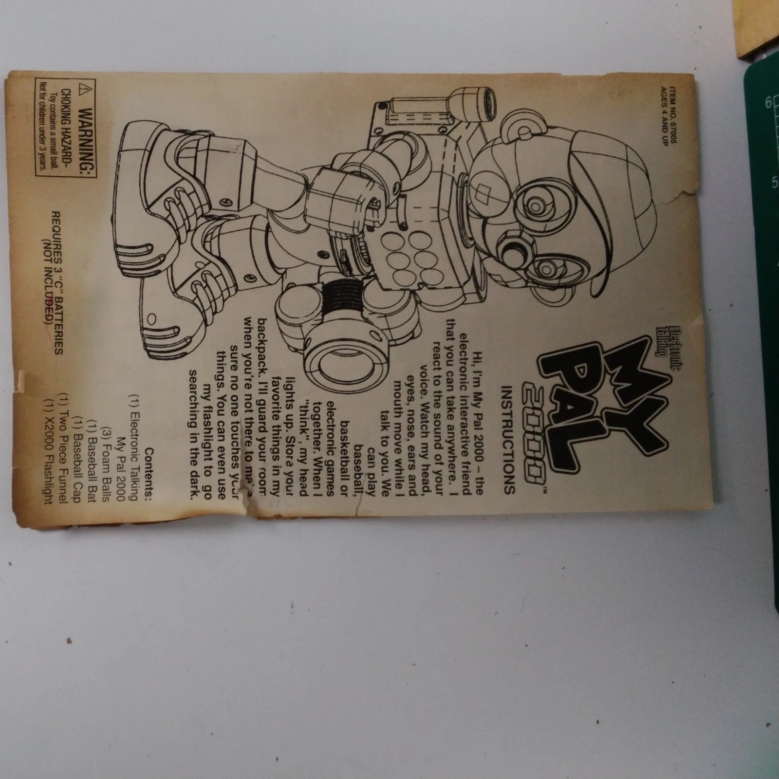 Working -Vintages My Pal Talking Toy Robot Marvel Entertainment 1999-