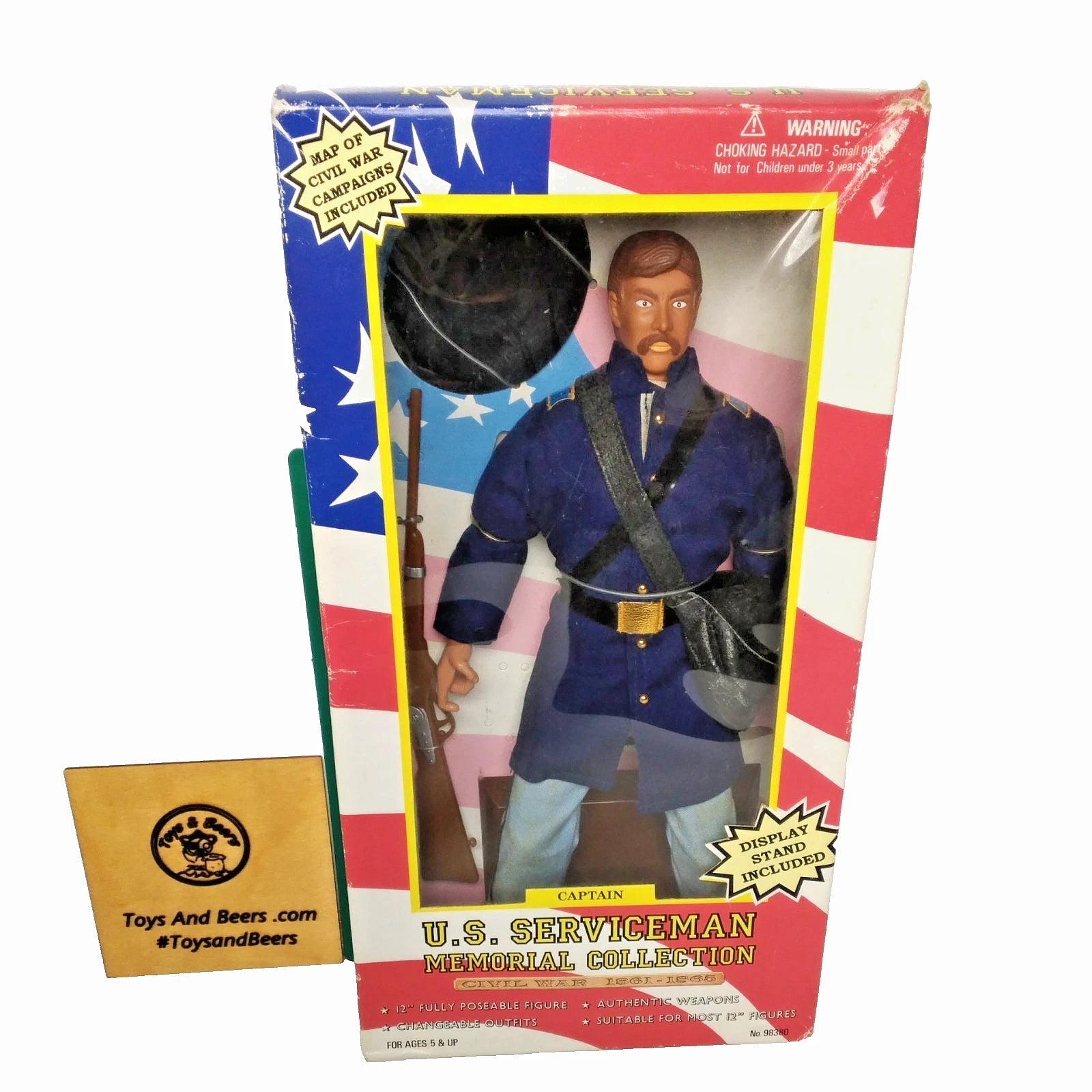 1996 US Serviceman Memorial Collection Union Captain Civil War Action Figure