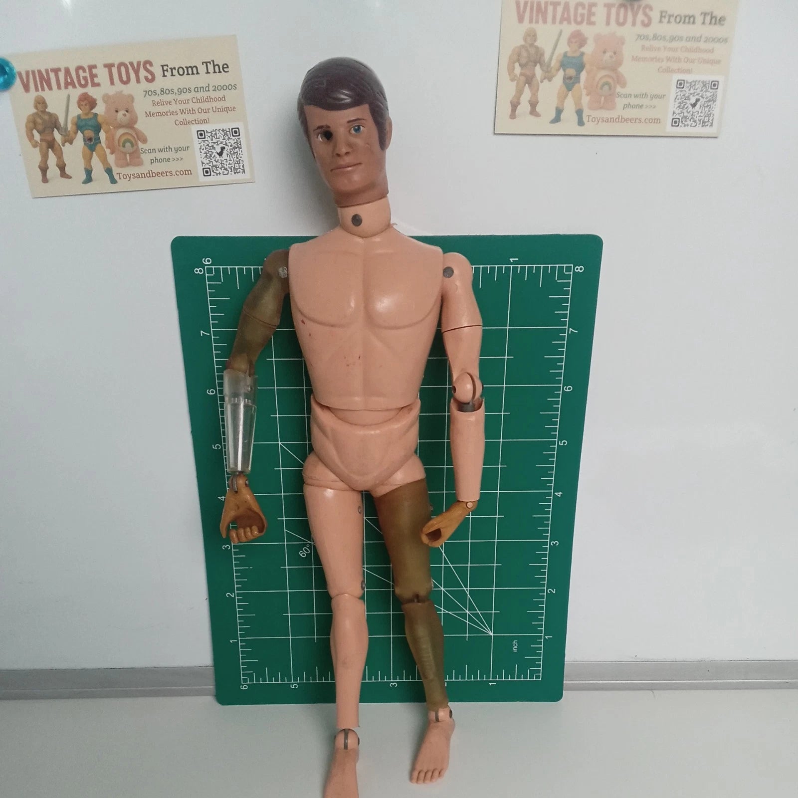 Vintage GI Joe Action Figure Adventure Team Mike Powers Atomic Man Bionic 12"