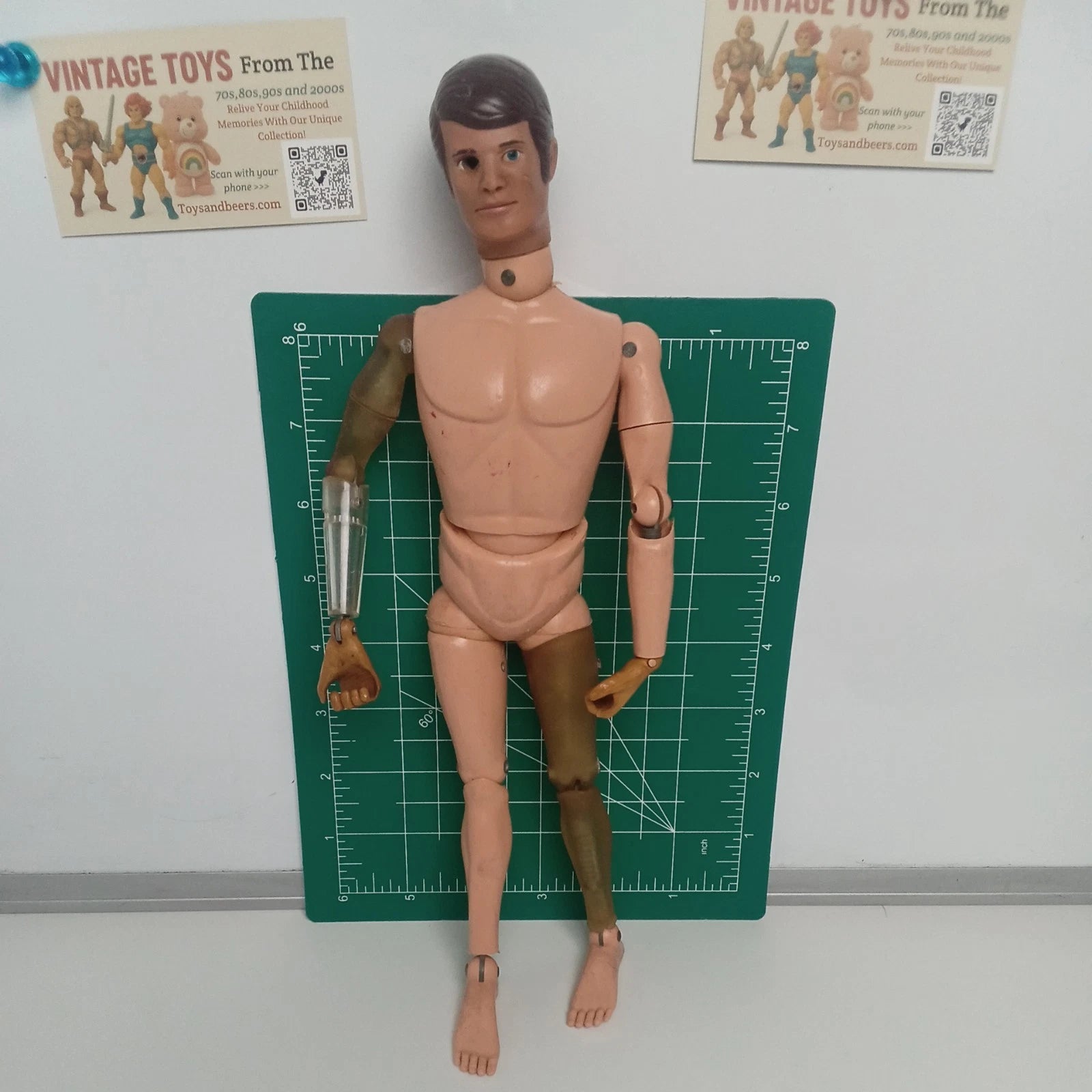 Vintage GI Joe Action Figure Adventure Team Mike Powers Atomic Man Bionic 12"