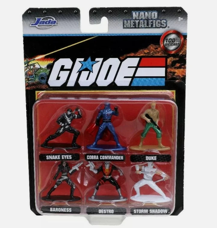 Gi Joe Nano 6 Pack MetalFigs Set of 6 Mini 1 1/2" Figures