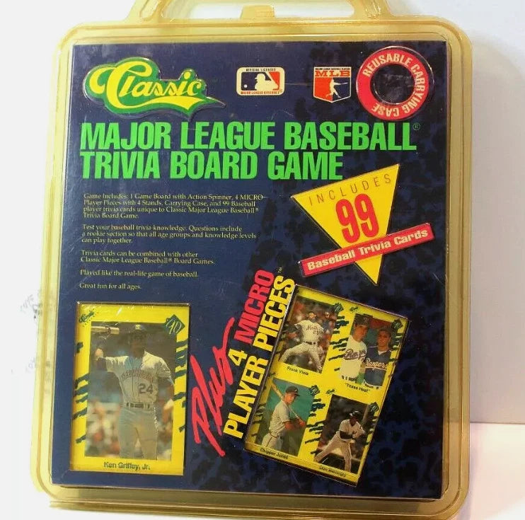 Vintage Baseball Trivia Board Game Classic MLB Trivia Ken Griffey Jr. 1990 NOS