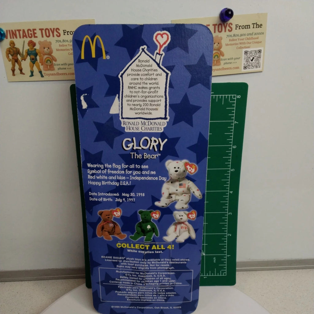Glory The Bear McDonalds TY Beanie Baby 1999 in Original Package Unopened (B)