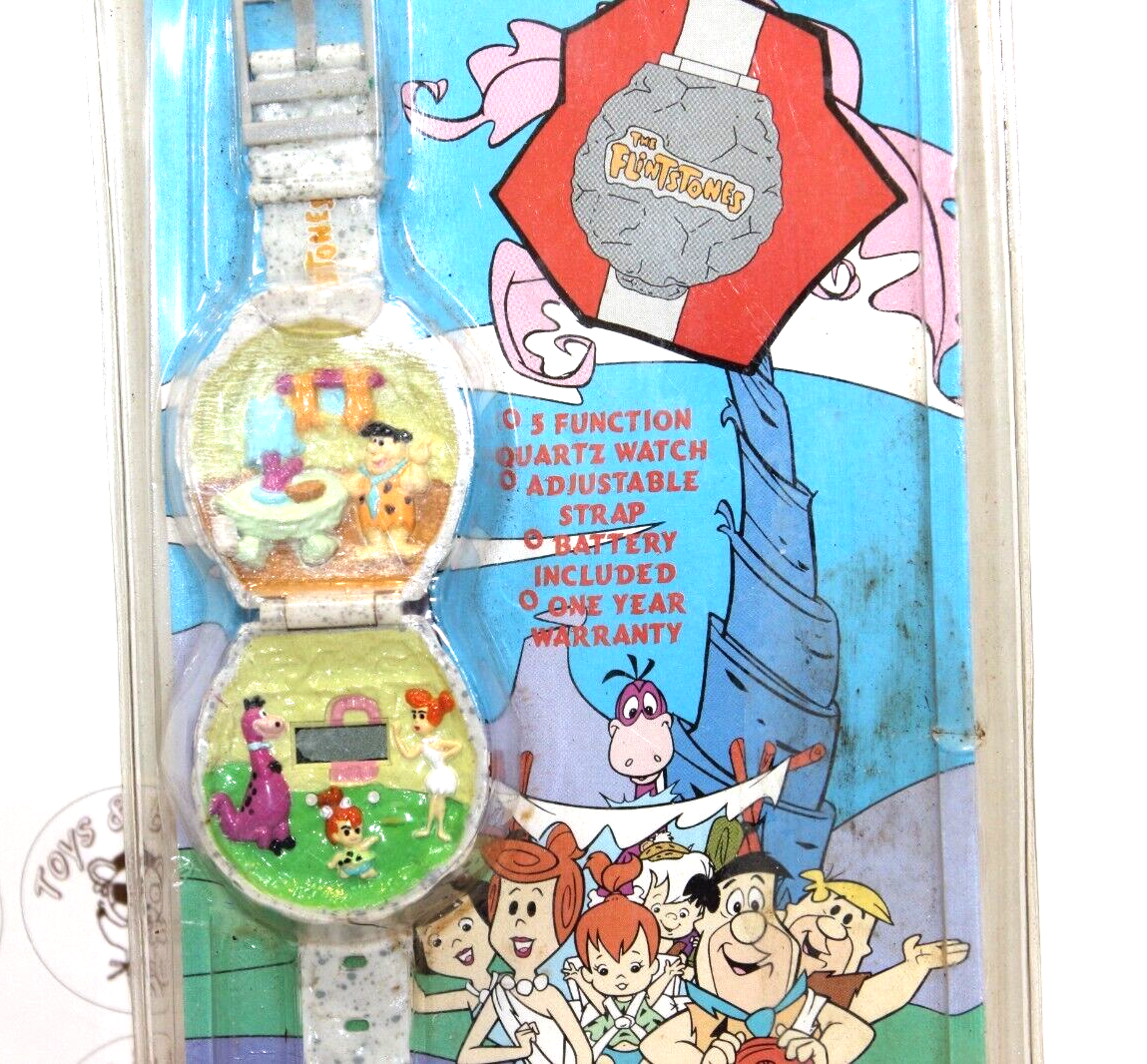 Vintage Hanna Barbera The Flintstones Wrist Watch Quartz 5 Functions Nelsonic